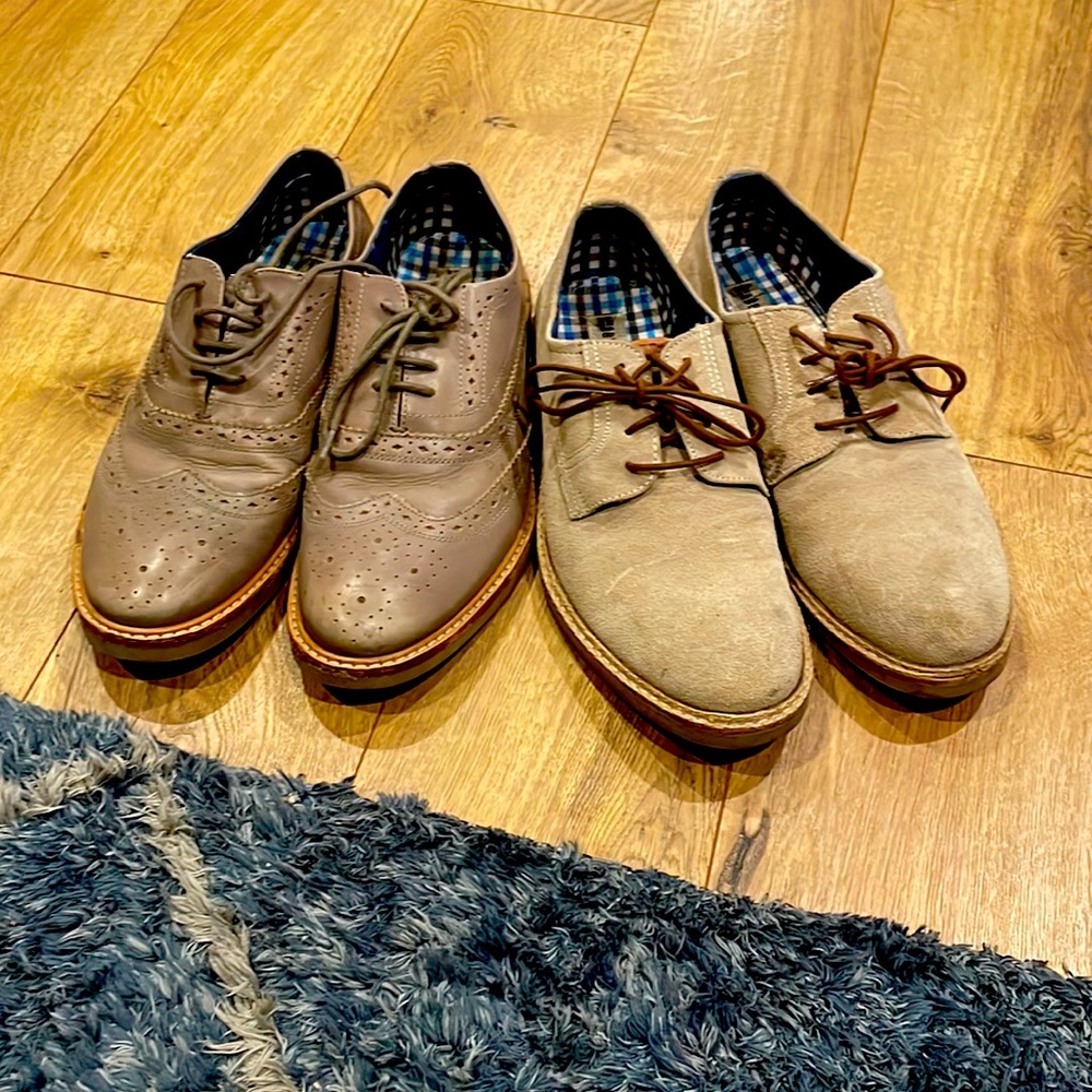 Ben Sherman pair of shoes. Both. Wingtip and suede shoes size 8.